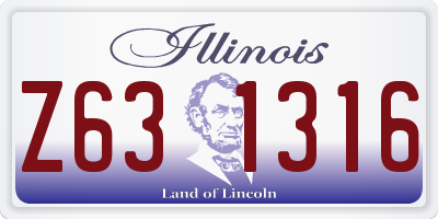 IL license plate Z631316