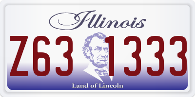 IL license plate Z631333