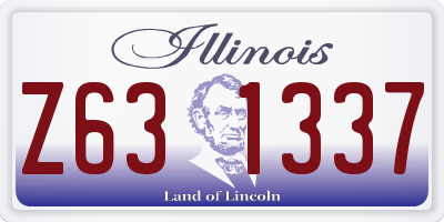 IL license plate Z631337