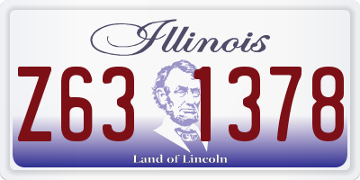 IL license plate Z631378