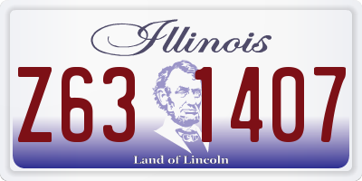 IL license plate Z631407