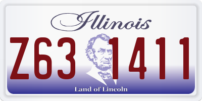 IL license plate Z631411