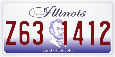 IL license plate Z631412
