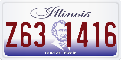 IL license plate Z631416