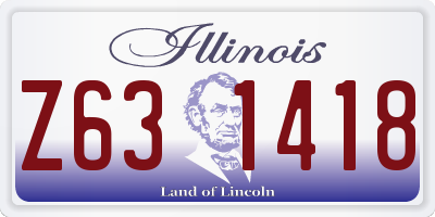 IL license plate Z631418