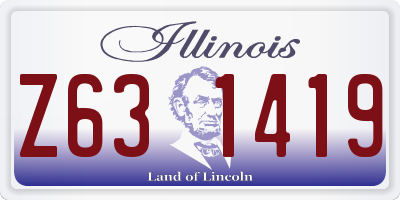 IL license plate Z631419