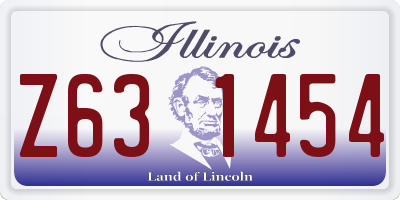 IL license plate Z631454