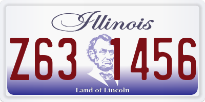 IL license plate Z631456