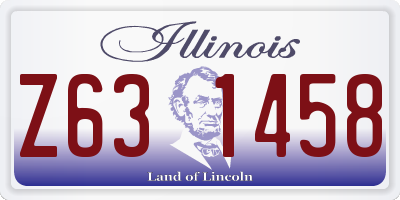 IL license plate Z631458