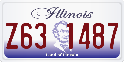 IL license plate Z631487