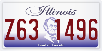 IL license plate Z631496