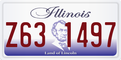 IL license plate Z631497