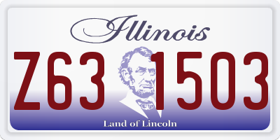 IL license plate Z631503