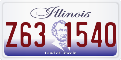 IL license plate Z631540