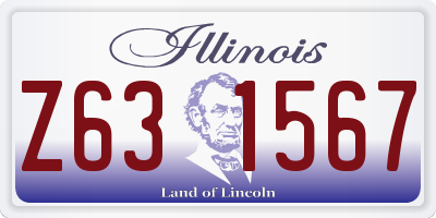 IL license plate Z631567