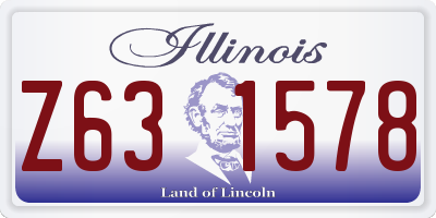 IL license plate Z631578