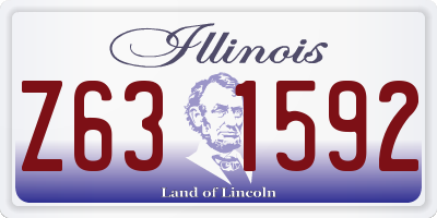 IL license plate Z631592