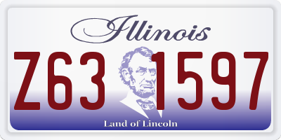 IL license plate Z631597