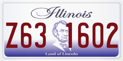 IL license plate Z631602