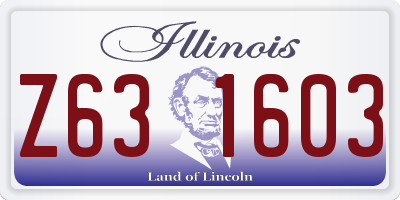 IL license plate Z631603