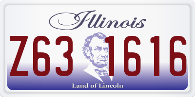 IL license plate Z631616