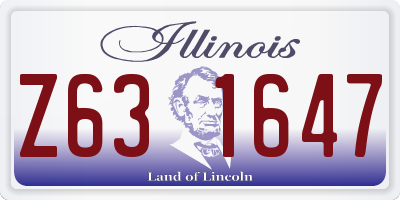 IL license plate Z631647