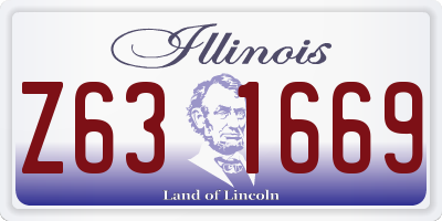 IL license plate Z631669