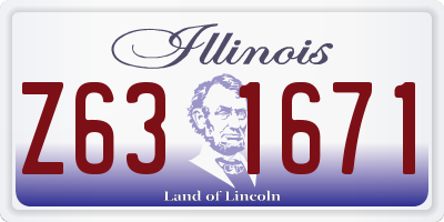 IL license plate Z631671