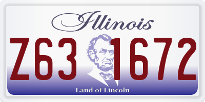 IL license plate Z631672