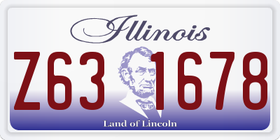 IL license plate Z631678