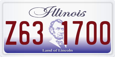 IL license plate Z631700