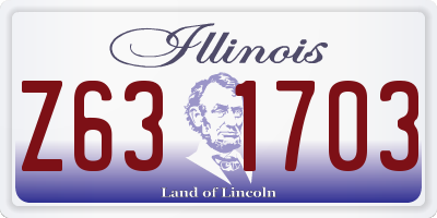 IL license plate Z631703