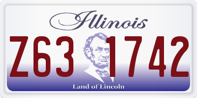 IL license plate Z631742