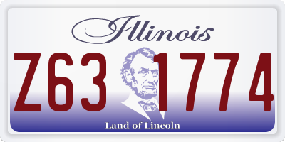 IL license plate Z631774