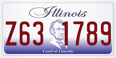 IL license plate Z631789