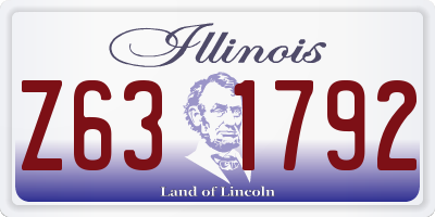 IL license plate Z631792