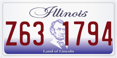 IL license plate Z631794