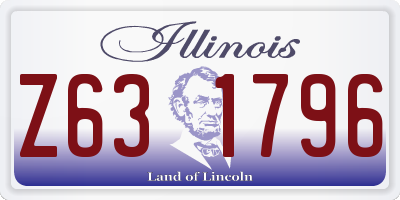 IL license plate Z631796