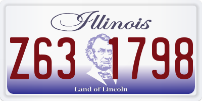 IL license plate Z631798