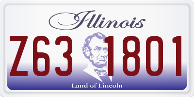 IL license plate Z631801