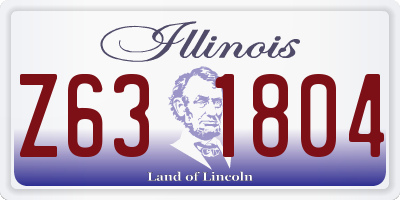 IL license plate Z631804