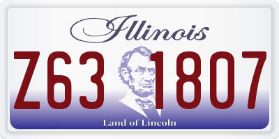 IL license plate Z631807
