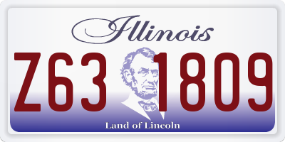 IL license plate Z631809