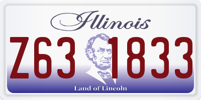 IL license plate Z631833