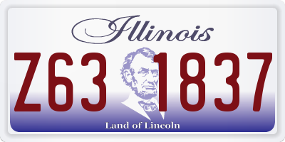 IL license plate Z631837