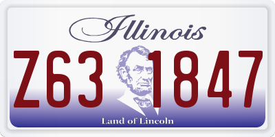IL license plate Z631847