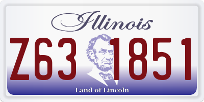 IL license plate Z631851