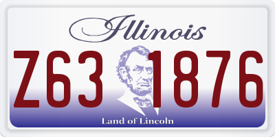 IL license plate Z631876