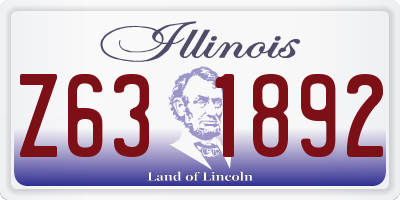 IL license plate Z631892