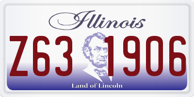 IL license plate Z631906